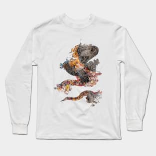 Angry Snake art Long Sleeve T-Shirt